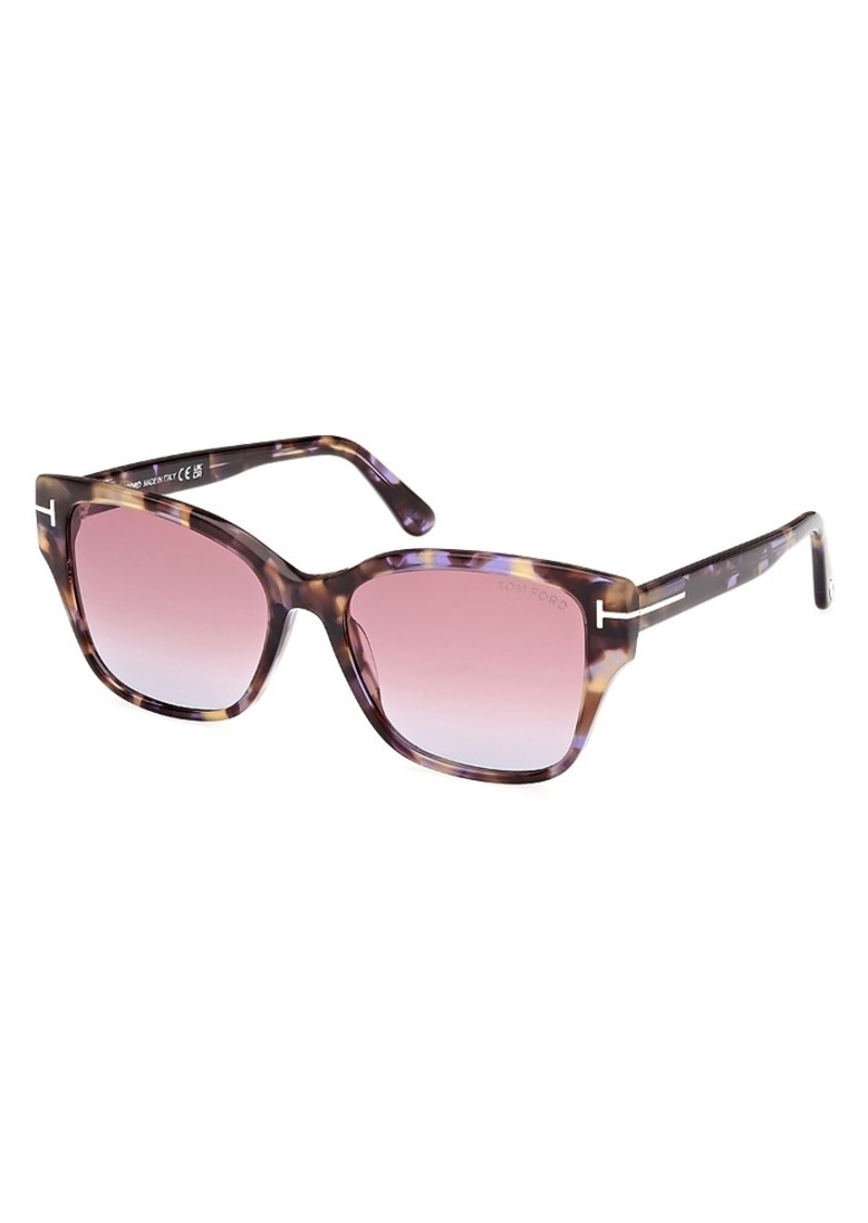 Tom Ford Elsa Butterfly Sunglasses, 55mm