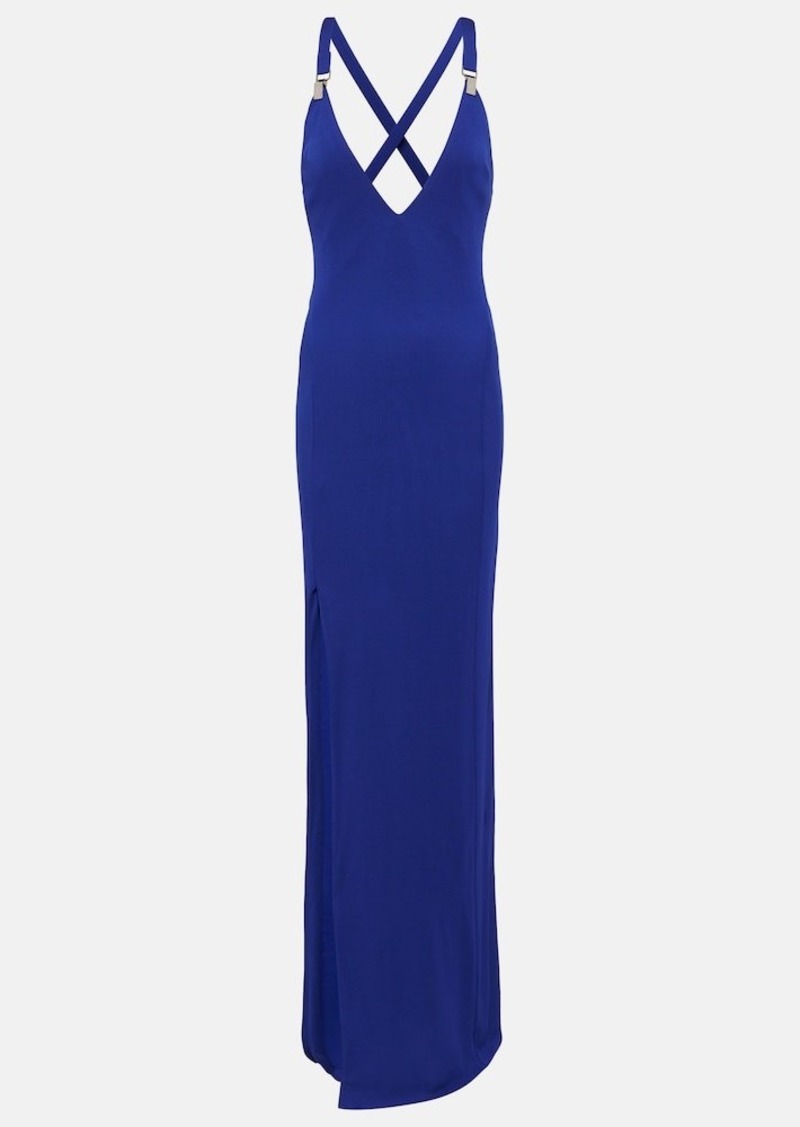 Tom Ford Embellished wool, cashmere and silk maxi dress