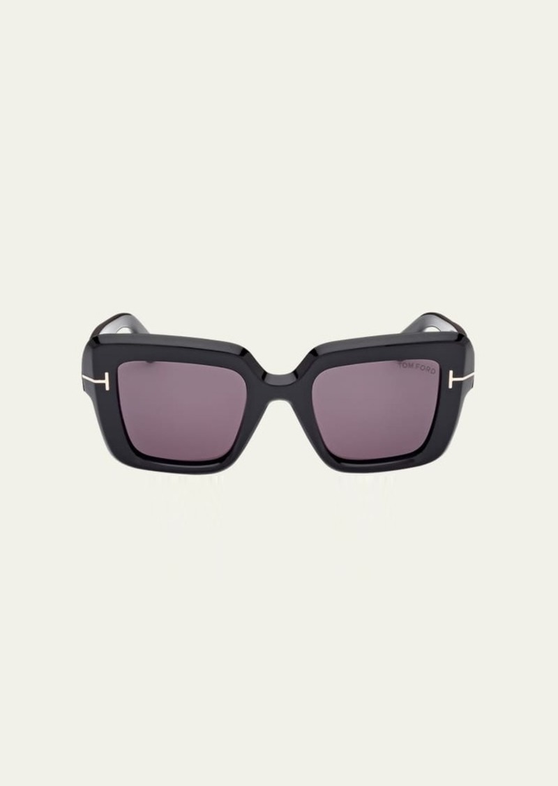 TOM FORD Esme Acetate Square Sunglasses