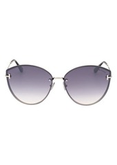 TOM FORD Evangeline 63mm Oversize Gradient Cat Eye Sunglasses
