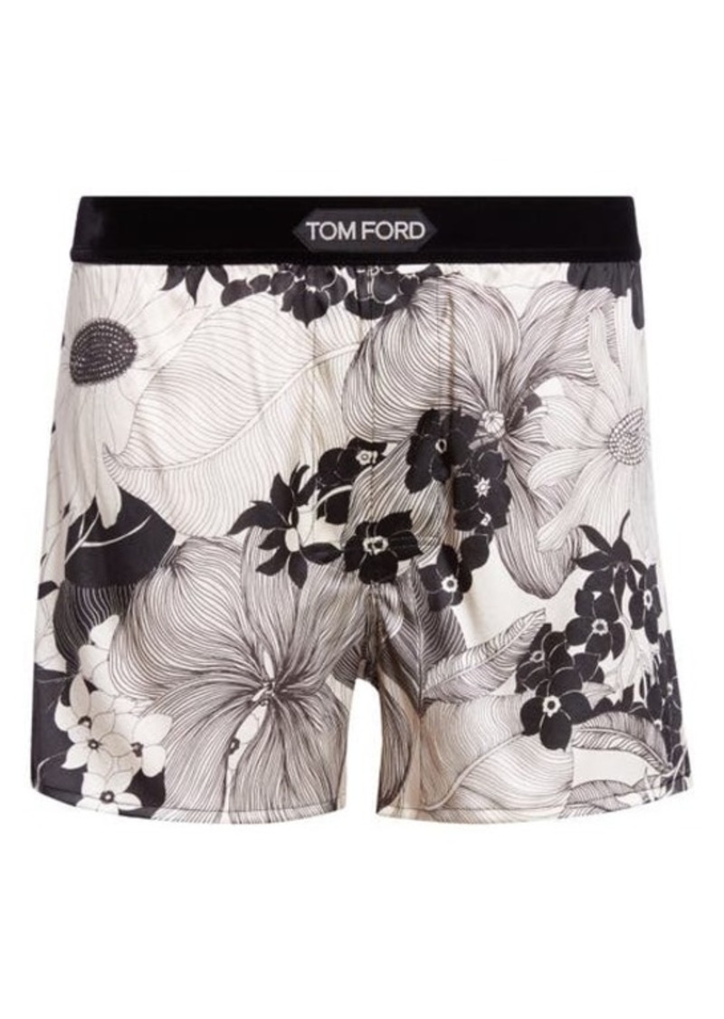 TOM FORD Floral Stretch Silk Boxers