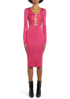 TOM FORD Front Cutout Long Sleeve Body-Con Dress