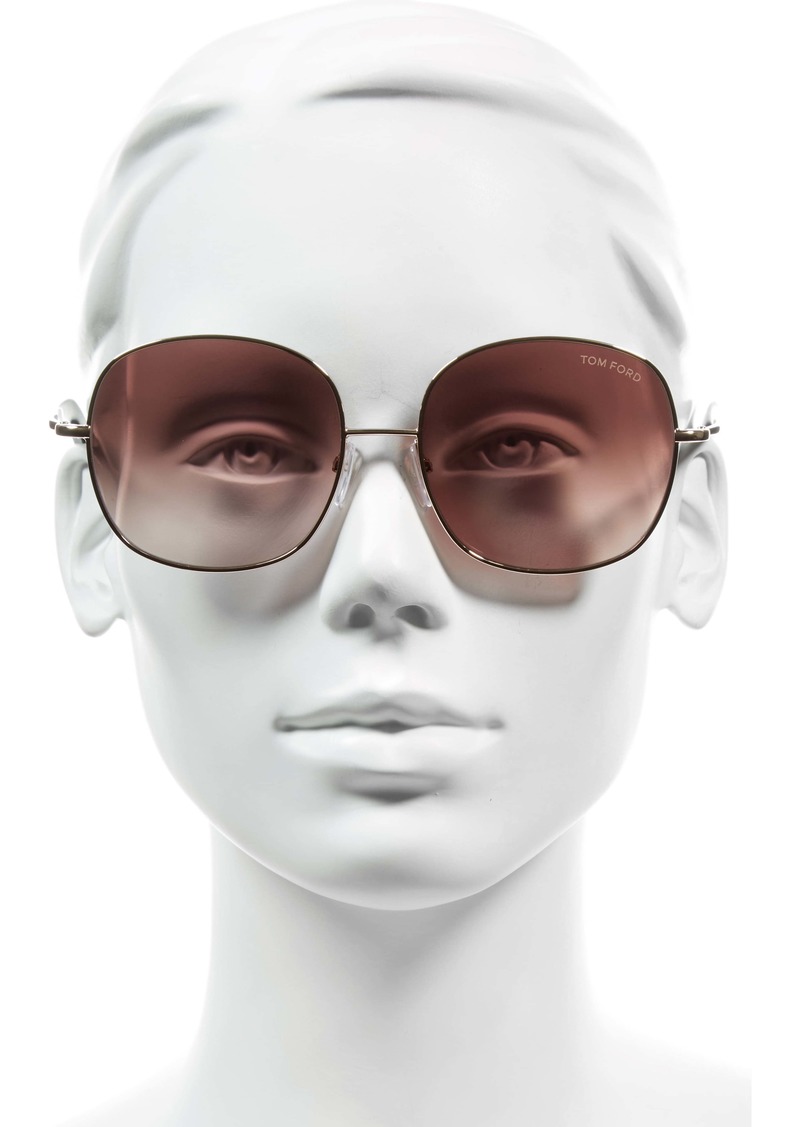 Tom Ford Tom Ford Georgina 57mm Gradient Lens Square Sunglasses | Sunglasses