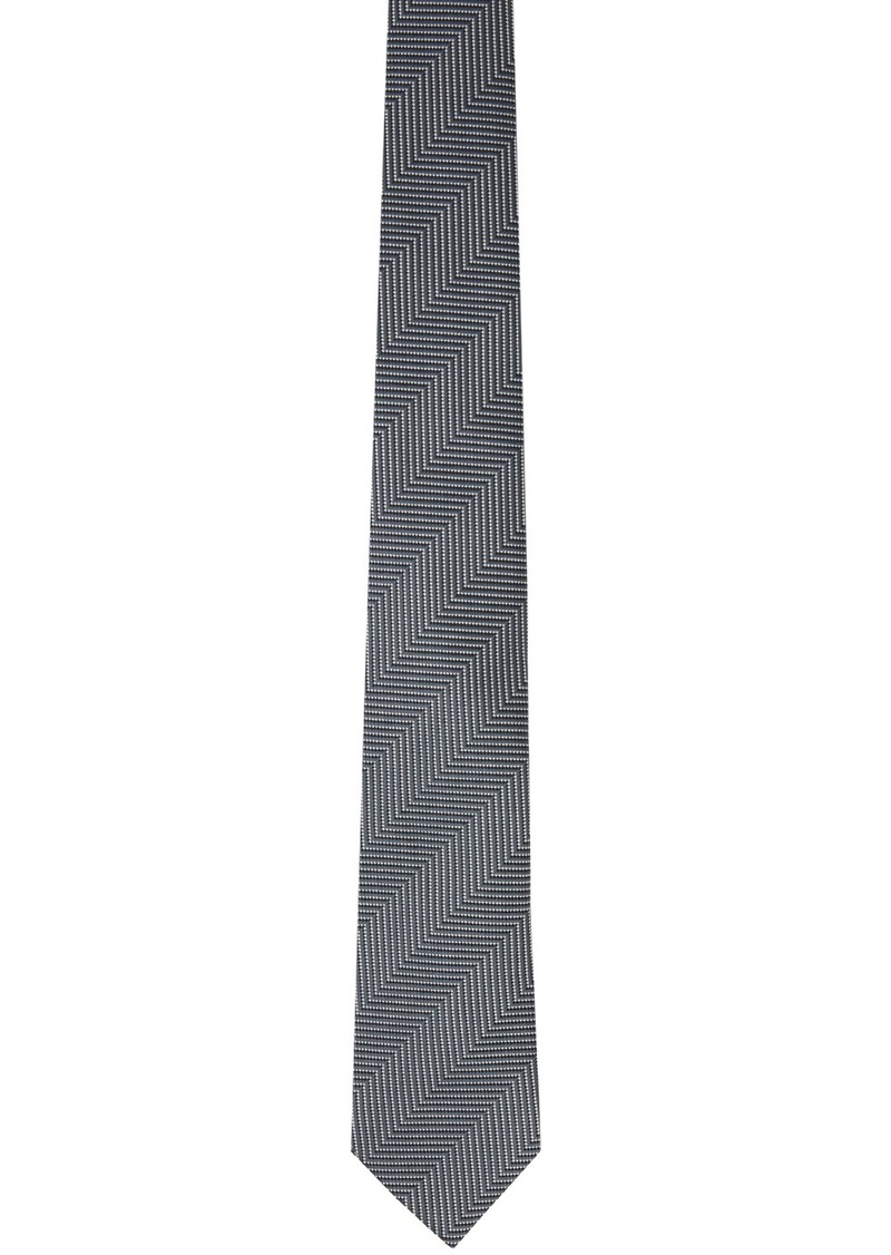 TOM FORD Gray Diagonal Stripe Tie