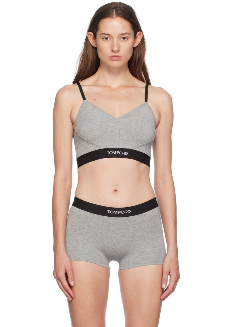 TOM FORD Gray Signature V-Neck Bralette