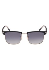 TOM FORD Hudson 55mm Polarized Square Sunglasses