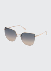 TOM FORD Ingrid Gradient Butterfly Sunglasses