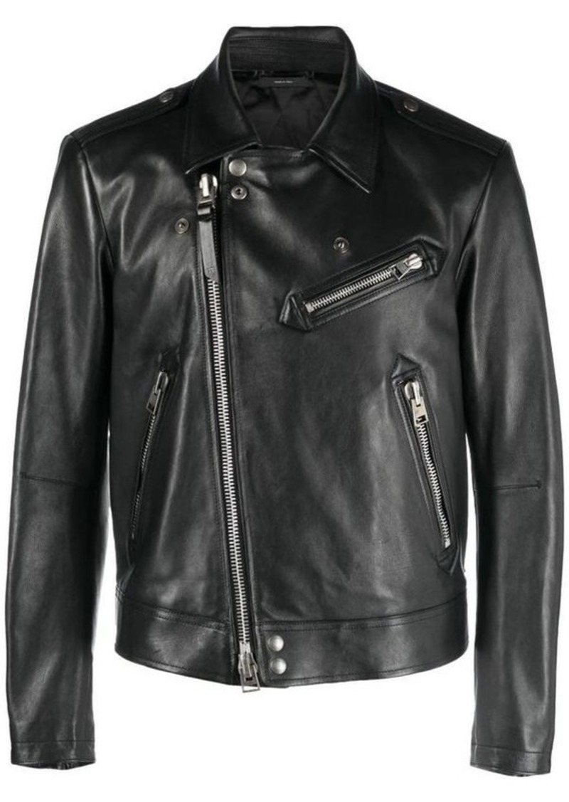 TOM FORD JACKET WITH OFF-CENTRE CLOSURE