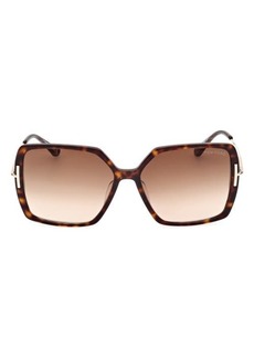 TOM FORD Joanna 59mm Gradient Butterfly Sunglasses