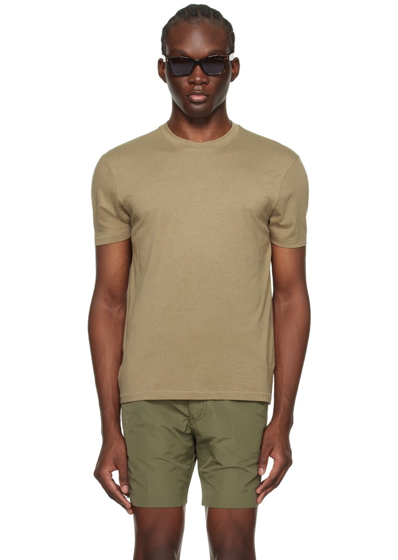 TOM FORD Khaki Crewneck T-Shirt