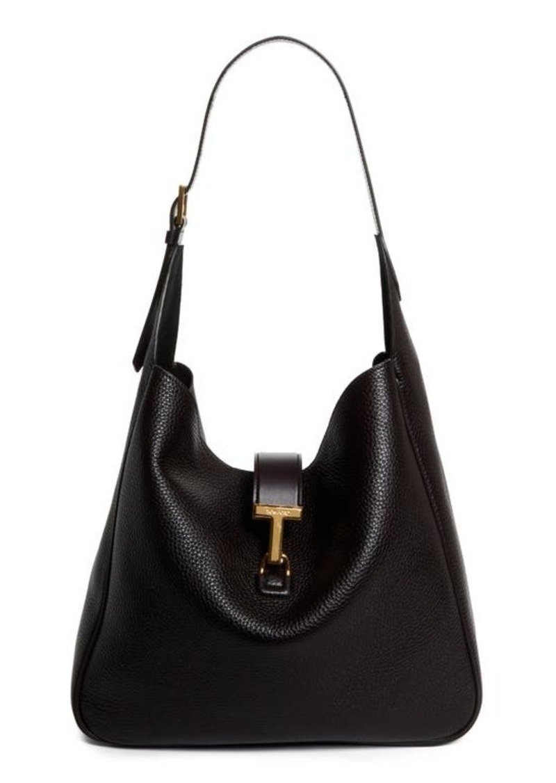 TOM FORD Large Monarch Leather Hobo Bag
