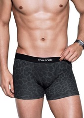 TOM FORD Leopard Print Boxer Briefs in Ink at Nordstrom