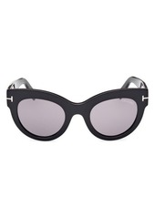 TOM FORD Lucilla 51mm Gradient Cat Eye Sunglasses
