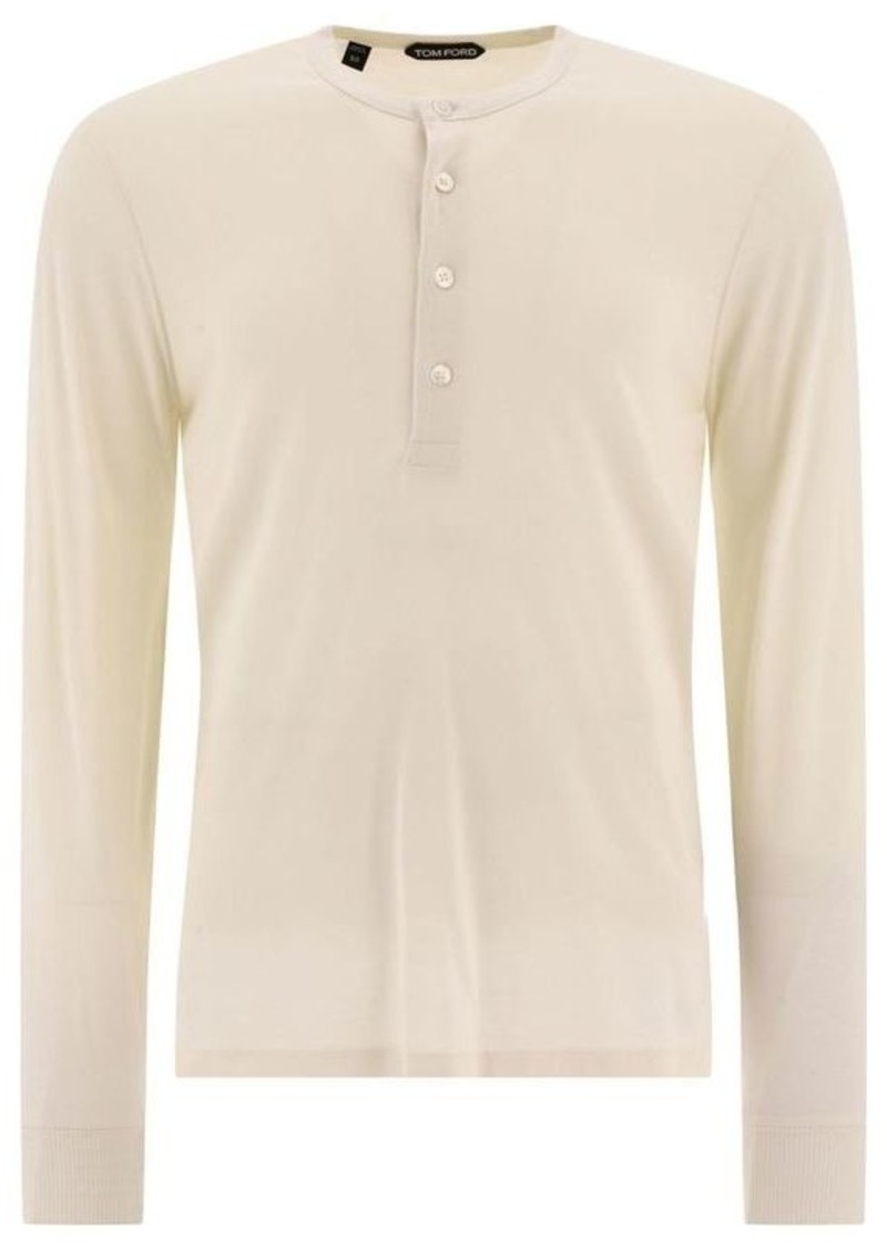 TOM FORD Lyocell buttoned t-shirt