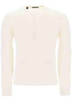 Tom ford lyocell cotton henley shirt