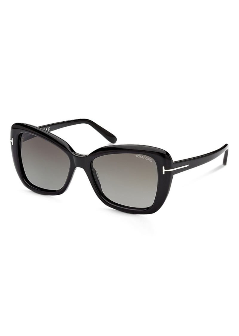 Tom Ford Maeve Butterfly Sunglasses, 55mm