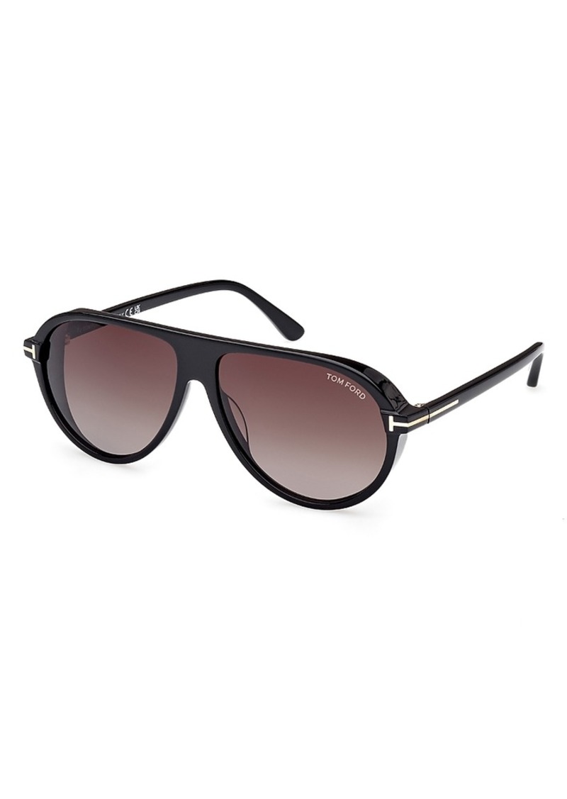 Tom Ford Marcus Pilot Sunglasses, 60mm