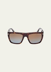 TOM FORD Men's Alberto Polarized Square Sunglasses