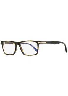 Tom Ford Men's Blue Block Eyeglasses TF5681B 052 Dark Havana 56mm