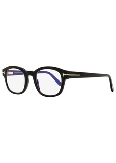 Tom Ford Men's Blue Block Eyeglasses TF5808B 001 Black 49mm