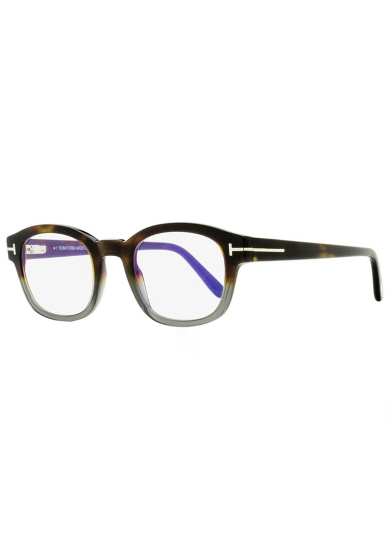 Tom Ford Men's Blue Block Eyeglasses TF5808B 055 Havana/Gray 49mm