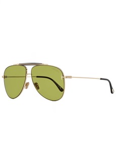 Tom Ford Men's Brady Pilot Sunglasses TF1018 28N Gold/Black 60mm