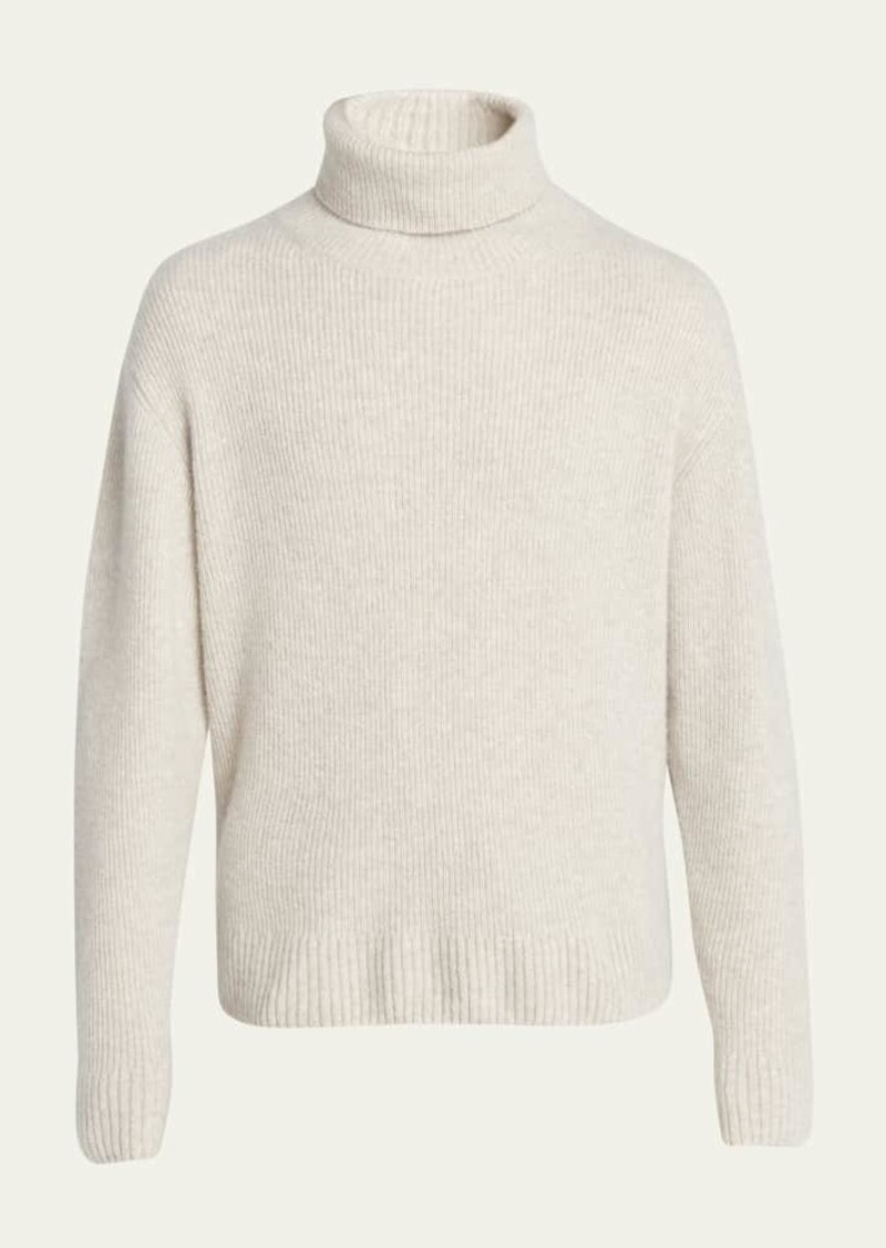 TOM FORD Men's Brushed Cashmere Rolled Turtleneck Sweater