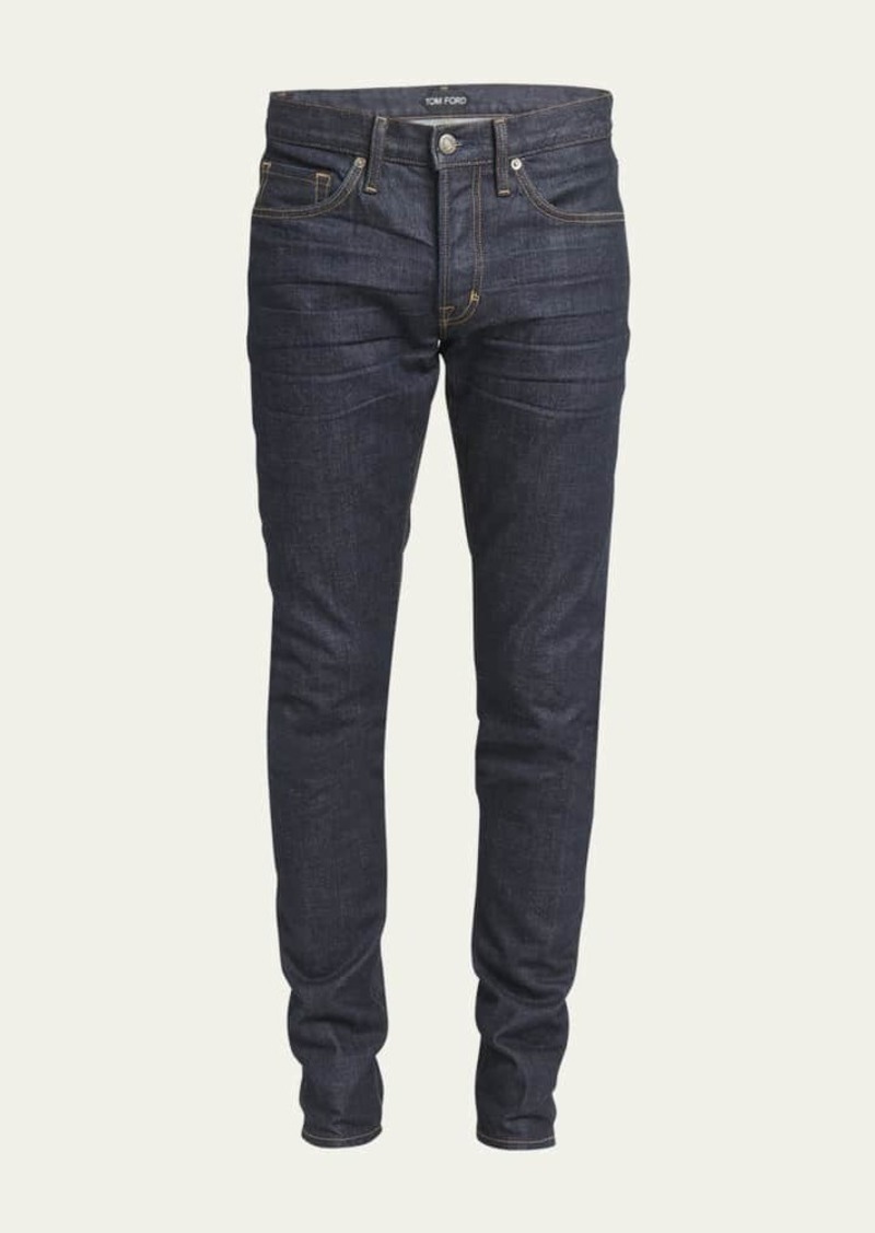 TOM FORD Men's Dark Wash Stretch Slim Fit Jeans