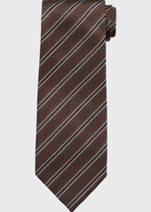 TOM FORD Men's Diagonal Stripes Cotton Tie