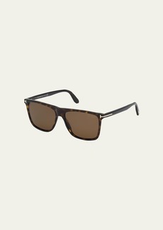 TOM FORD Men's Fletcher Polarized Square Acetate Sunglasses