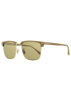 Tom Ford Men's Hudson-02 Sunglasses TF997H 52L Matte Tan/Gold 55mm