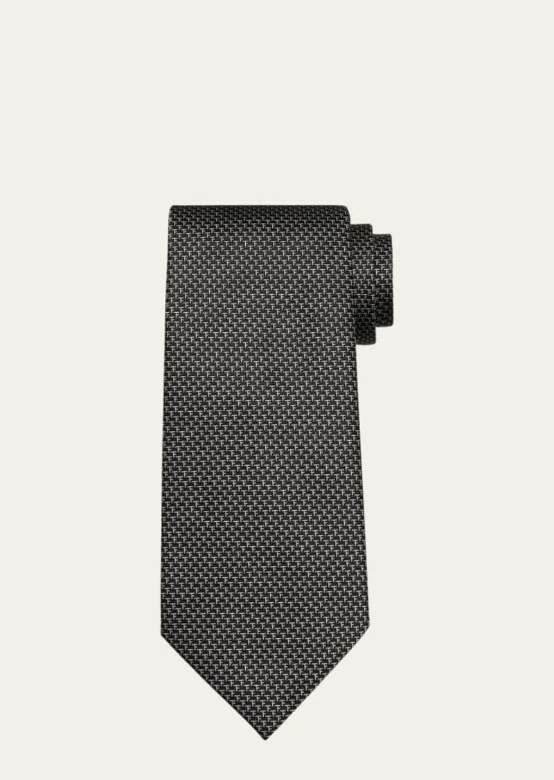 TOM FORD Men's Micro-TF Jacquard Silk Tie