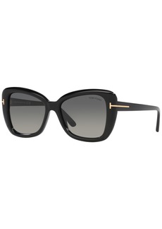 Tom Ford Women's FT1008 Sunglasses, Gradient TR001509 - Black Shiny