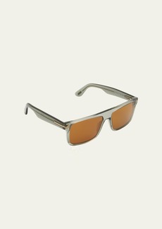 TOM FORD Men's Philippe T-Logo Rectangle Sunglasses