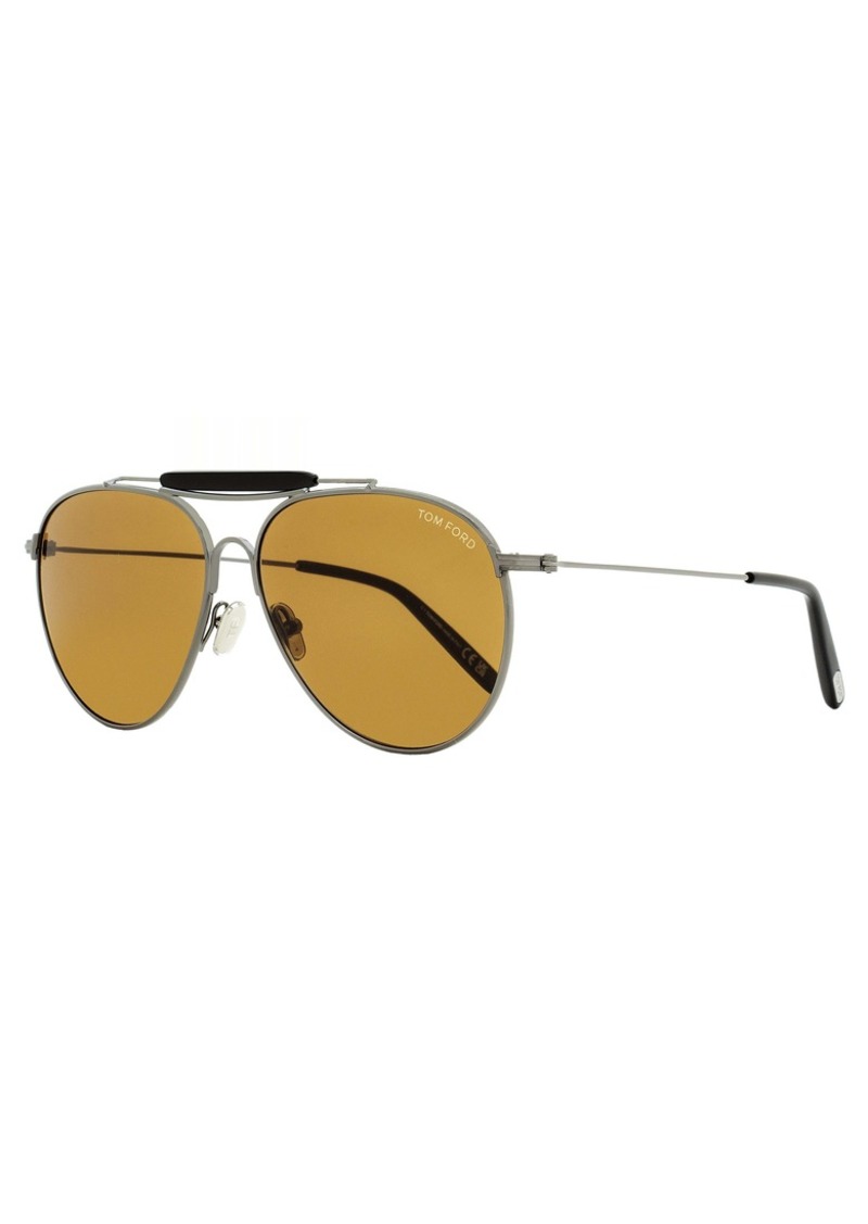 Tom Ford Men's Pilot Sunglasses TF995 Raphael-02 08E Gunmetal/Black 59mm