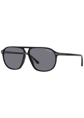 Tom Ford Men's Polarized Sunglasses, Bruce - Shiny Black