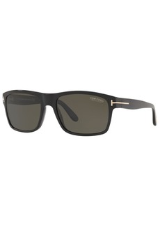 Tom Ford Men's Polarized Sunglasses, TR001026 - BLACK SHINY/GREY POLAR