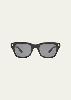 TOM FORD Men's Snowdon Acetate Polarized Rectangle Sunglasses