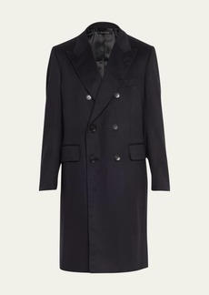 TOM FORD Men's Tailored Cashmere Double-Breasted Overcoat