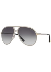 Tom Ford Men's Xavier Tf Sunglasses, Gradient TR001674 - Shiny Silver