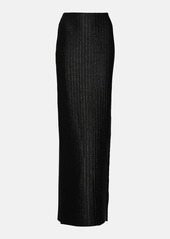 Tom Ford Mid-rise cotton-blend maxi skirt
