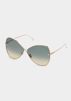 TOM FORD Nickie Metal Butterfly Sunglasses