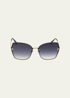 TOM FORD Nickie Metal Butterfly Sunglasses
