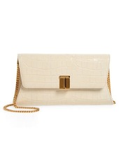 TOM FORD Nobile Croc Embossed Patent Leather Clutch
