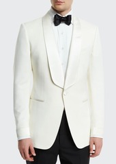 TOM FORD O'Connor Base Satin-Lapel Wool/Mohair Jacket