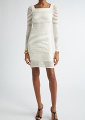 TOM FORD Openwork Long Sleeve Minidress