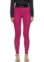 TOM FORD Pink Jacquard Leggings