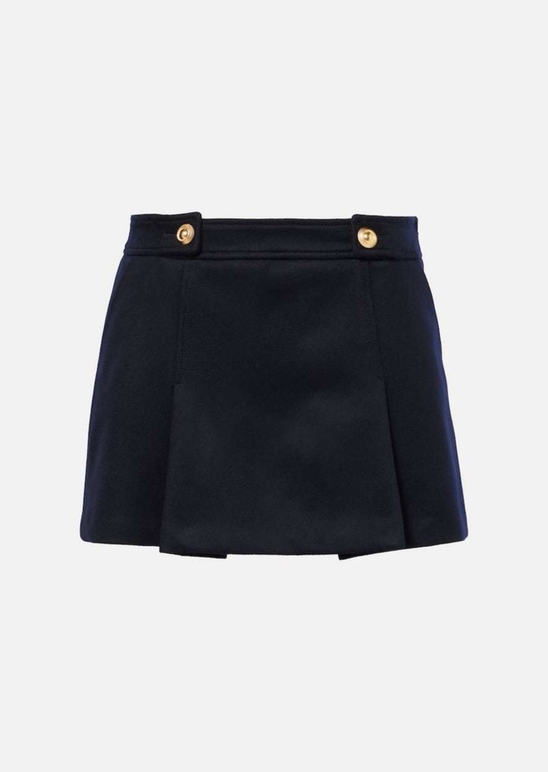 Tom Ford Pleated wool and cashmere miniskirt