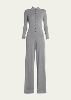 TOM FORD Polo Wide Leg Cashmere Jumpsuit