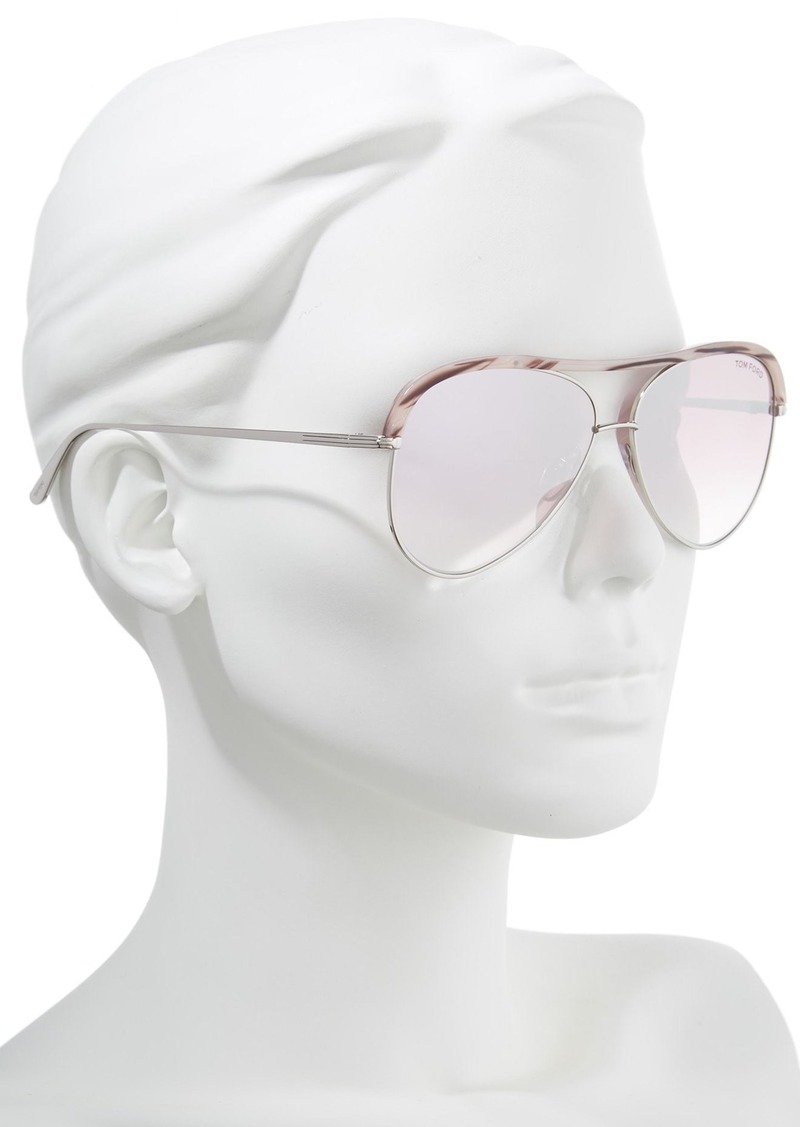 tom ford sabine 60mm aviator sunglasses